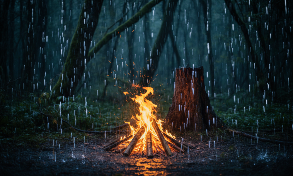 How to Start a Fire in Extreme Conditions (Rain, Wind, Cold)