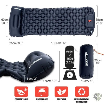 Matelas de randonnée auto-gonflable waterproof
