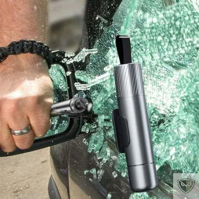 BIVOUAK™ Outil d'Urgence pour Voiture, Brise-Vitre & Coupe-Ceinture survieprotek