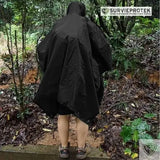 poncho randonnée forêt