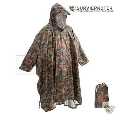 poncho randonnée camouflage