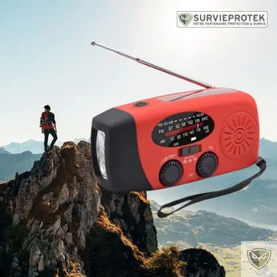 radio solaire compacte manivelle