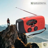 radio solaire compacte manivelle