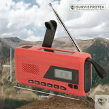 Radio solaire à manivelle LED