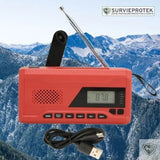 Radio solaire à manivelle USB