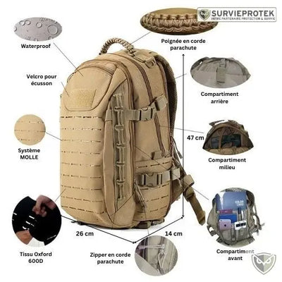 sac à dos militaire tactique compartiments