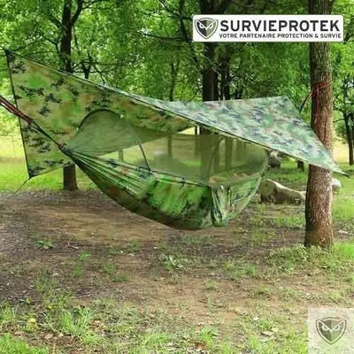 BIVOUAK™ Hamac moustiquaire intégrée et bâche