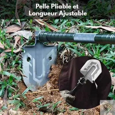 pelle de survie multi fonction
