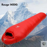 Sac de Couchage Grand Froid Duvet Ultra Compact rouge 1450gr