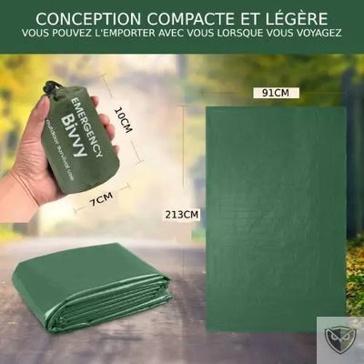 couverture de survie réutilisable compact
