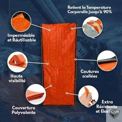 couverture de survie réutilisable randonnée