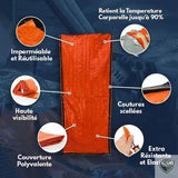 couverture de survie réutilisable randonnée