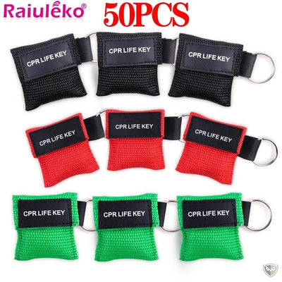 EMS™ Ecran Facial de Réanimation RCP avec Anneau Porte-clés. 50/20 Pcs survieprotek
