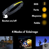 LELITEN™ Lampe Frontale en Silicone Ultra-Légère à Capteur survieprotek