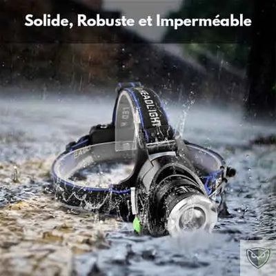 Lampe frontale avec zoom longue portée